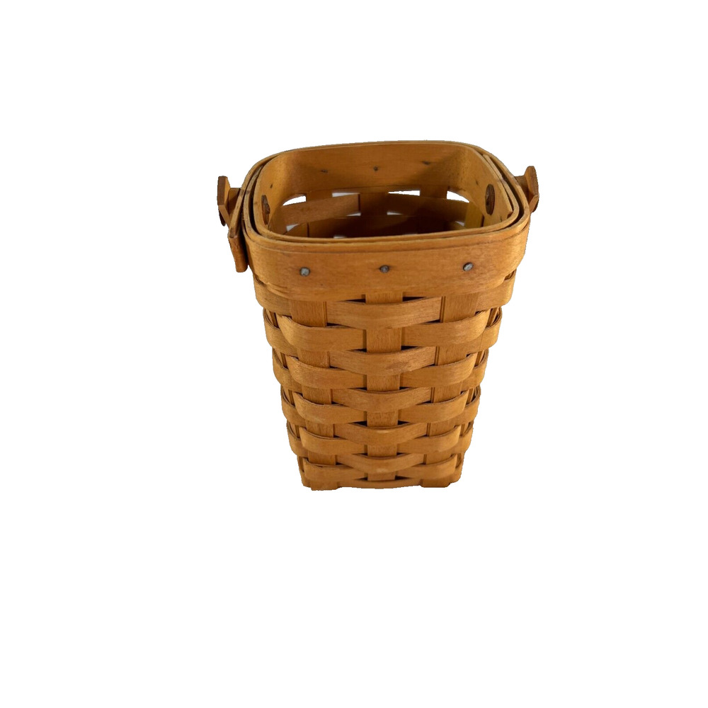 1998 Longaberger Horizon of Hope Basket Swinging Handle 4"L x 4"W x 5.5"H